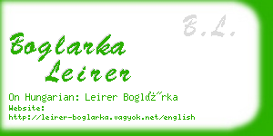 boglarka leirer business card